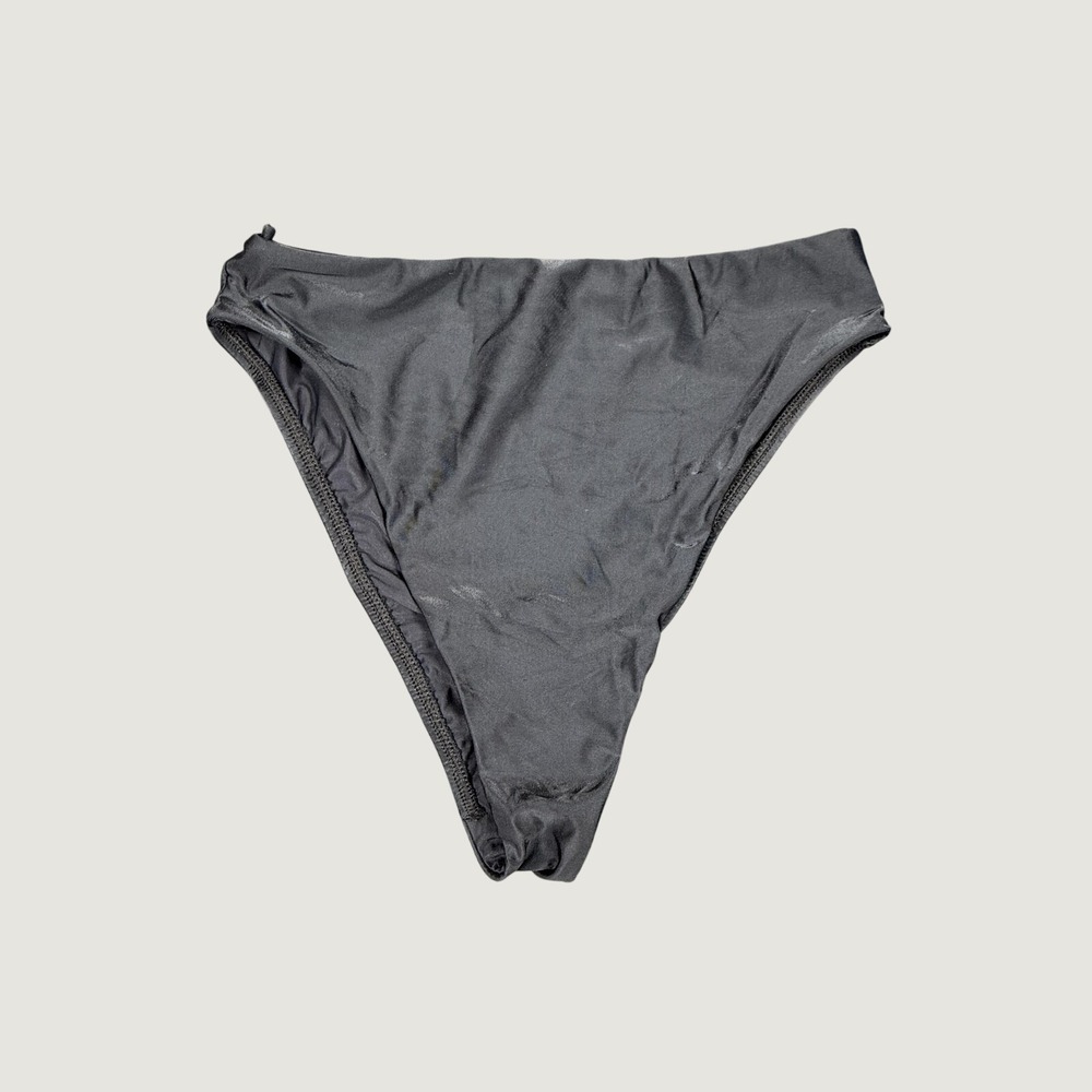 ViX Paula Hermanny Bikini Bottoms Womens Large Black High Rise High Cut Brazil